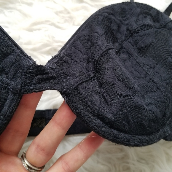 Vintage Victorias Secret 0698 Black Lace Bra 36C - Picture 4 of 8